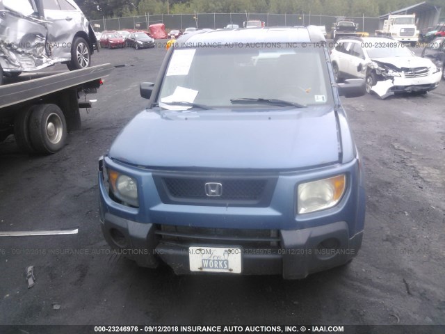 5J6YH28767L015985 - 2007 HONDA ELEMENT EX BLUE photo 6