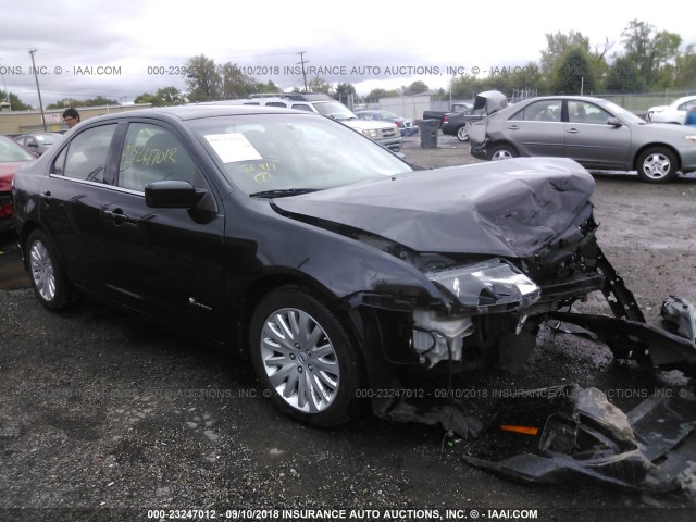 3FADP0L34AR396525 - 2010 FORD FUSION HYBRID BLACK photo 1