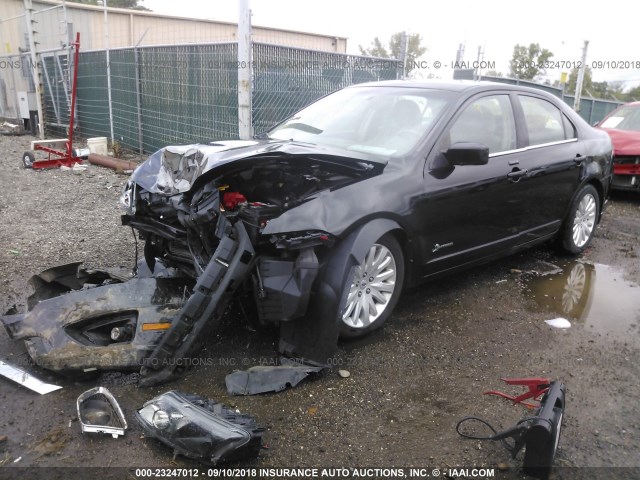 3FADP0L34AR396525 - 2010 FORD FUSION HYBRID BLACK photo 2