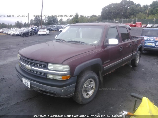 1GCGK13U42F132174 - 2002 CHEVROLET SILVERADO K1500 HEAVY DUTY MAROON photo 2