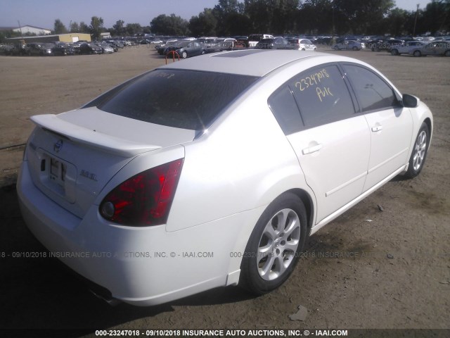 1N4BA41E87C817366 - 2007 NISSAN MAXIMA SE/SL WHITE photo 4