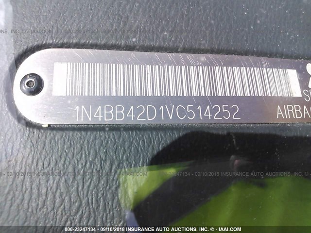 1N4BB42D1VC514252 - 1997 NISSAN 200SX SE-R SILVER photo 9