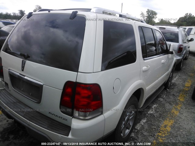 5LMEU78H93ZJ33619 - 2003 LINCOLN AVIATOR WHITE photo 4