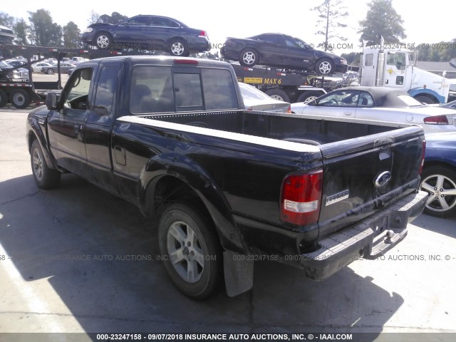 1FTYR14U06PA08031 - 2006 FORD RANGER SUPER CAB BLACK photo 3