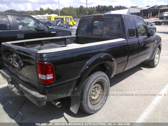 1FTYR14U06PA08031 - 2006 FORD RANGER SUPER CAB BLACK photo 4