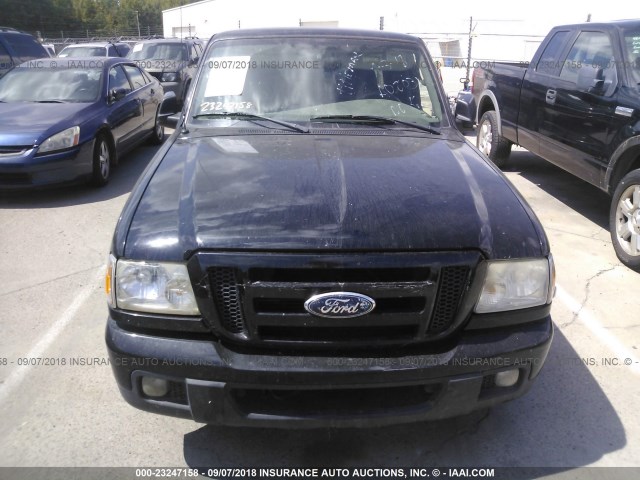 1FTYR14U06PA08031 - 2006 FORD RANGER SUPER CAB BLACK photo 6