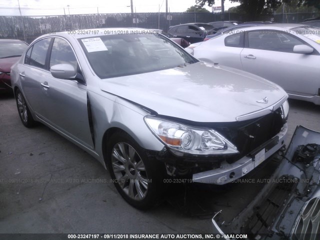 KMHGC46E09U051256 - 2009 HYUNDAI GENESIS 3.8L SILVER photo 1