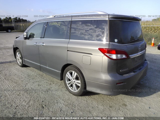 JN8AE2KP0E9100053 - 2014 NISSAN QUEST S/SV/SL/LE GRAY photo 3