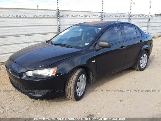 JA3AU16U29U005441 - 2009 MITSUBISHI LANCER DE BLACK photo 2