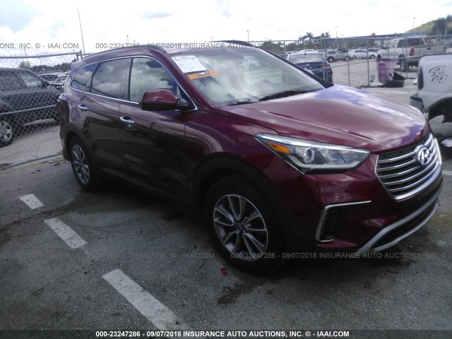 KM8SM4HF5JU276970 - 2018 HYUNDAI SANTA FE SE RED photo 1