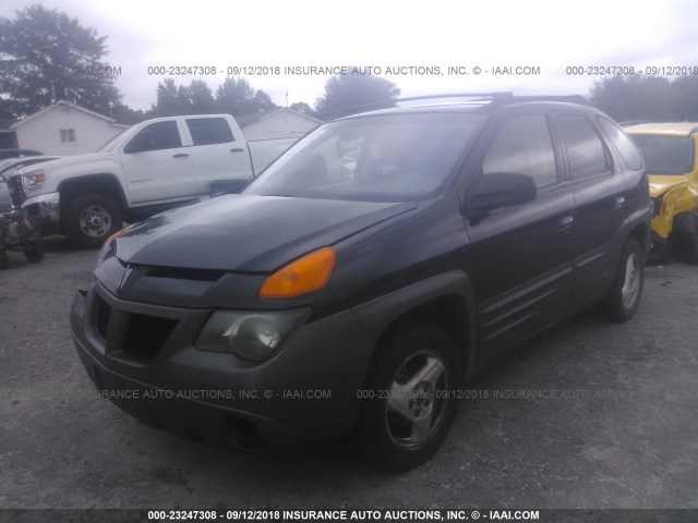 3G7DA03EX1S507311 - 2001 PONTIAC AZTEK BLACK photo 2