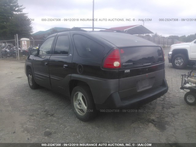 3G7DA03EX1S507311 - 2001 PONTIAC AZTEK BLACK photo 3