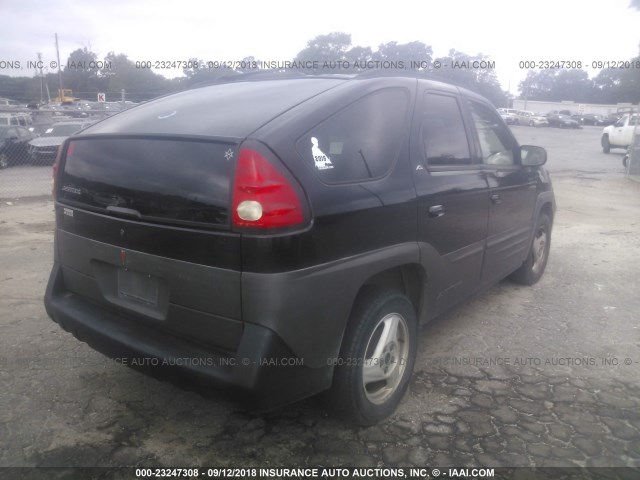 3G7DA03EX1S507311 - 2001 PONTIAC AZTEK BLACK photo 4