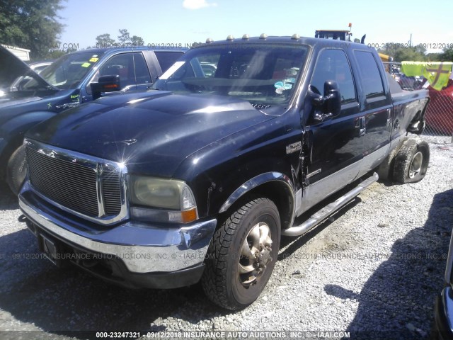 1FTWW32F22EA50822 - 2002 FORD F350 BLACK photo 2