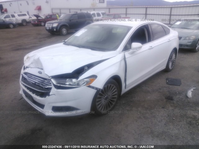 3FA6P0K92FR162597 - 2015 FORD FUSION TITANIUM WHITE photo 2