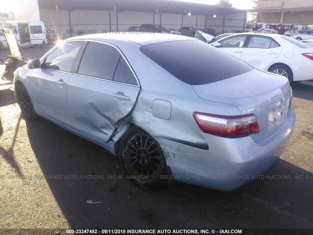 4T1BE46K37U656203 - 2007 TOYOTA CAMRY NEW GENERAT CE/LE/XLE/SE Light Blue photo 3