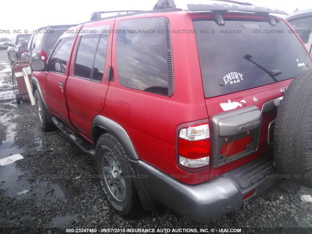 JN8AR07Y2XW367435 - 1999 NISSAN PATHFINDER LE/SE/XE RED photo 3