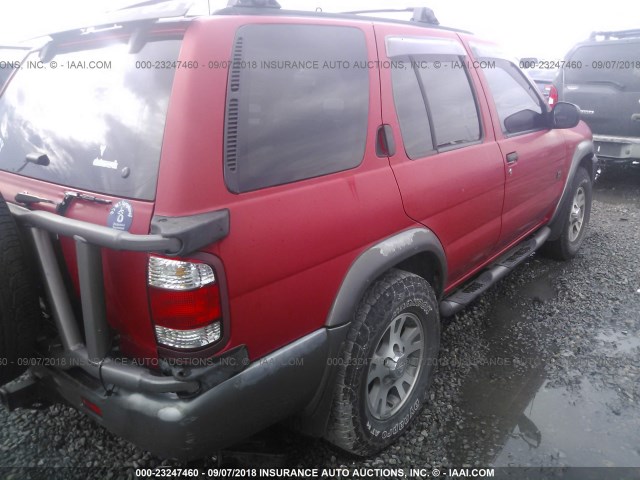JN8AR07Y2XW367435 - 1999 NISSAN PATHFINDER LE/SE/XE RED photo 4
