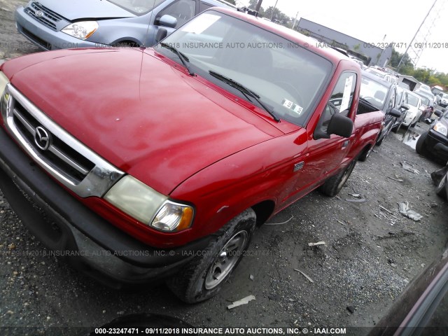 4F4YR12U21TM01412 - 2001 MAZDA B3000 RED photo 2