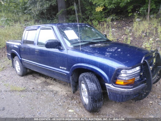 1GCDT13WX1K212070 - 2001 CHEVROLET S TRUCK S10 BLUE photo 1