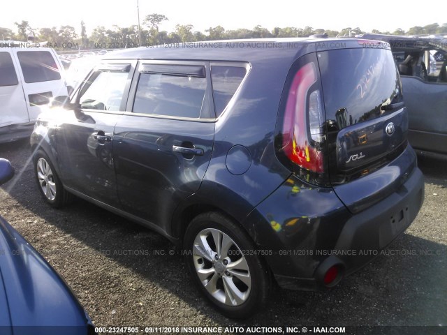 KNDJP3A50E7010912 - 2014 KIA SOUL + GRAY photo 3