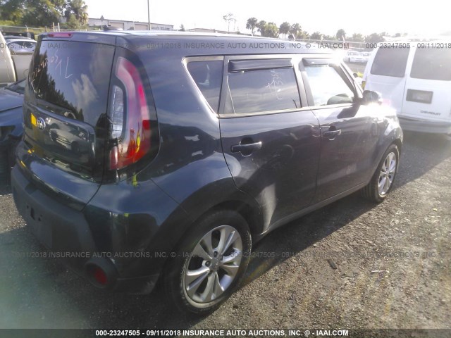 KNDJP3A50E7010912 - 2014 KIA SOUL + GRAY photo 4