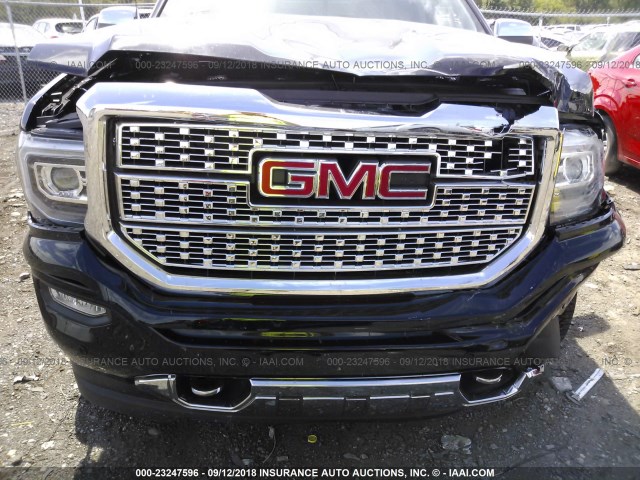 3GTU2PEJ0JG129567 - 2018 GMC SIERRA K1500 DENALI BLACK photo 6