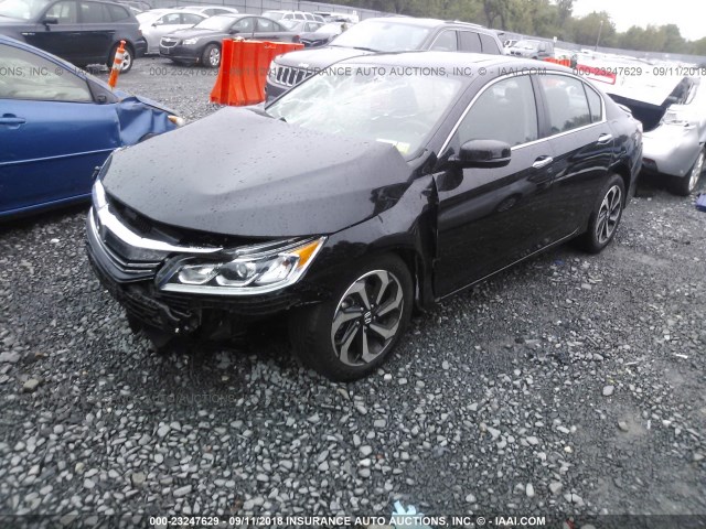 1HGCR2F80HA227854 - 2017 HONDA ACCORD EXL BLACK photo 2