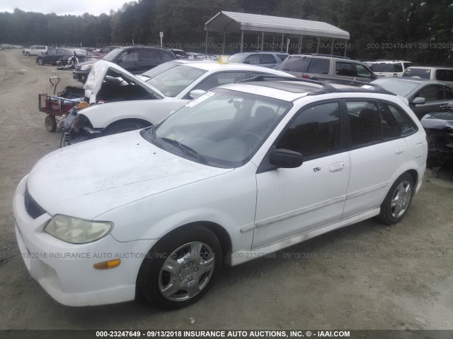 JM1BJ245221475301 - 2002 MAZDA PROTEGE PR5 WHITE photo 2