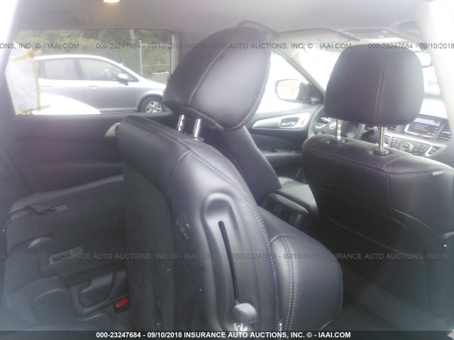 5N1DR2MN1JC612809 - 2018 NISSAN PATHFINDER S/SV/SL/PLATINUM WHITE photo 8