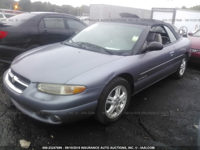 3C3EL55H8VT505971 - 1997 CHRYSLER SEBRING JXI GRAY photo 2