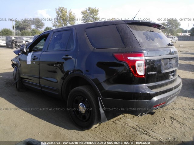 1FM5K8AR2EGC38163 - 2014 FORD EXPLORER POLICE INTERCEPTOR BLACK photo 3