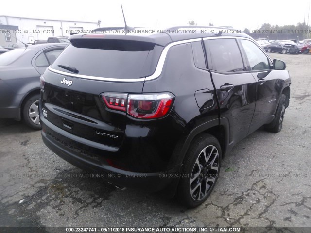 3C4NJDCB6JT342838 - 2018 JEEP COMPASS LIMITED BLACK photo 4