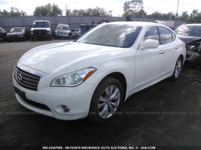 JN1BY1AR2BM373530 - 2011 INFINITI M37 X WHITE photo 2