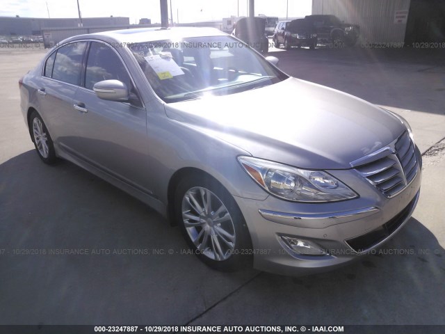 KMHGC4DD9DU233900 - 2013 HYUNDAI GENESIS 3.8L SILVER photo 1