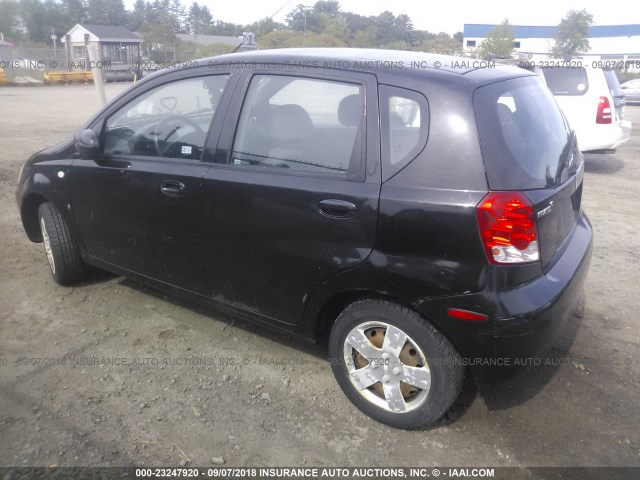 KL1TD66608B026279 - 2008 CHEVROLET AVEO LS BLACK photo 3