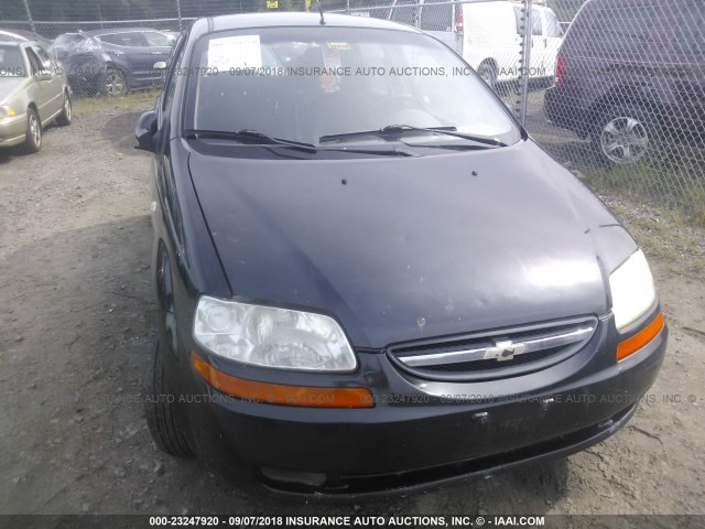KL1TD66608B026279 - 2008 CHEVROLET AVEO LS BLACK photo 6