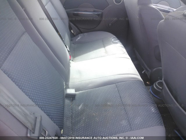 KL1TD66608B026279 - 2008 CHEVROLET AVEO LS BLACK photo 8