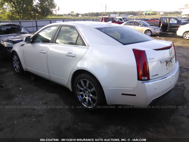 1G6DU57V090168144 - 2009 CADILLAC CTS HI FEATURE V6 WHITE photo 3