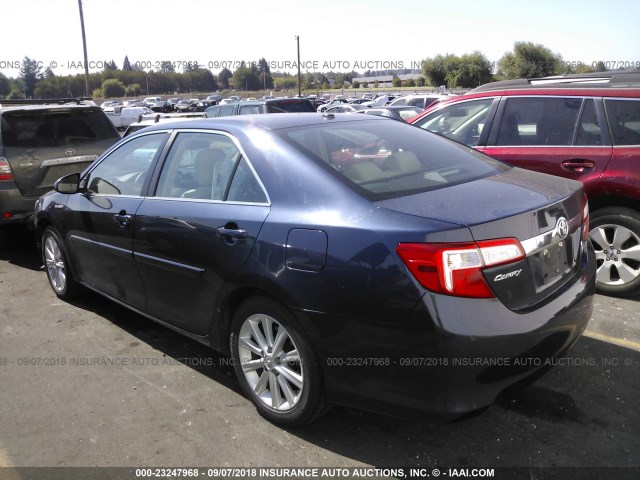 4T1BD1FK6EU115869 - 2014 TOYOTA CAMRY HYBRID/LE/XLE 深蓝色 照片 3