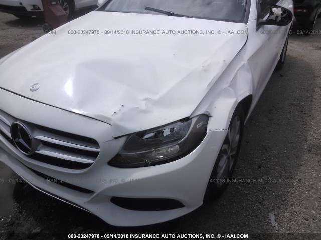 55SWF4KB4FU028634 - 2015 MERCEDES-BENZ C 300 4MATIC WHITE photo 6