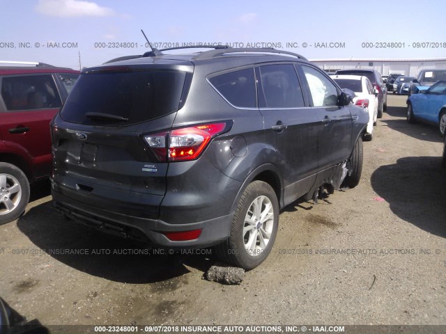 1FMCU9HD3JUB43334 - 2018 FORD ESCAPE SEL GRAY photo 4