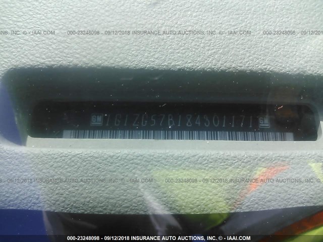 1G1ZG57B184301171 - 2008 CHEVROLET MALIBU LS GRAY photo 9