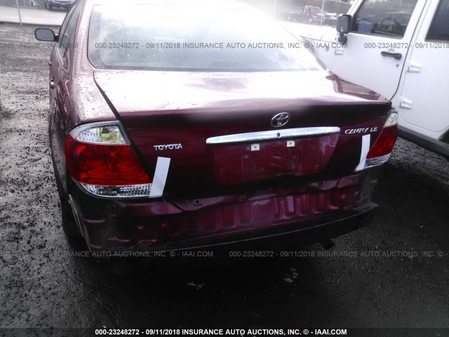 4T1BE32K95U057352 - 2005 TOYOTA CAMRY LE/XLE/SE Bordo foto 6