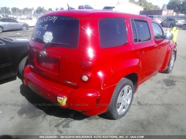 3GNCA13B89S598591 - 2009 CHEVROLET HHR LS RED photo 4