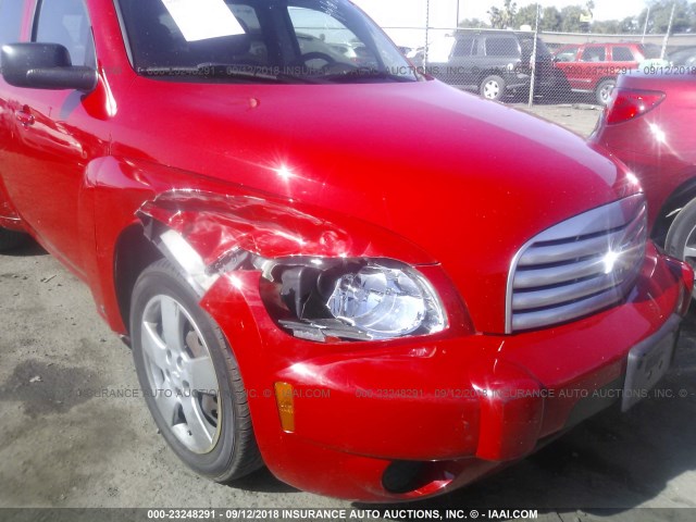 3GNCA13B89S598591 - 2009 CHEVROLET HHR LS RED photo 6