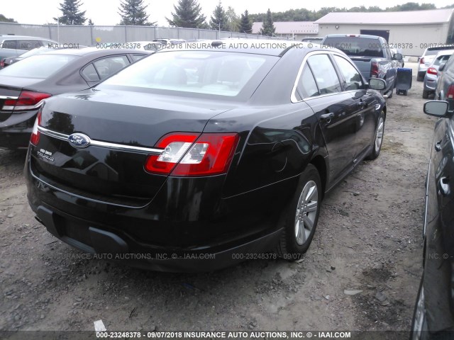 1FAHP2DW7BG187858 - 2011 FORD TAURUS SE BLACK photo 4