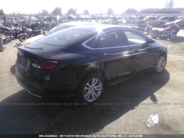 1C3CCCAB8FN716943 - 2015 CHRYSLER 200 LIMITED BLACK photo 4