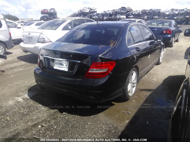 WDDGF4HB8DA862365 - 2013 MERCEDES-BENZ C 250 BLACK photo 4