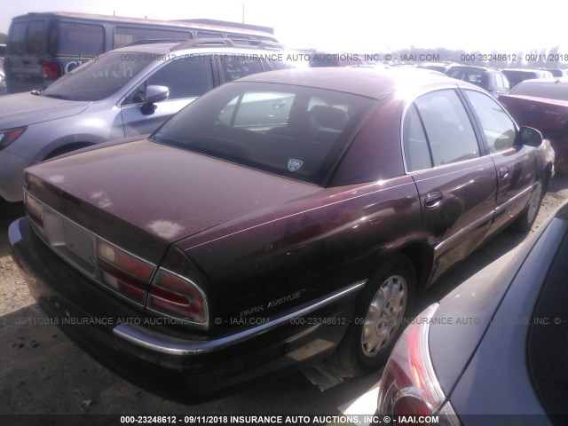 1G4CW52K4W4625912 - 1998 BUICK PARK AVENUE  MAROON photo 4